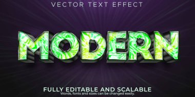 Modern metin efekti, düzenlenebilir mermer ve dekorasyon metin biçimi