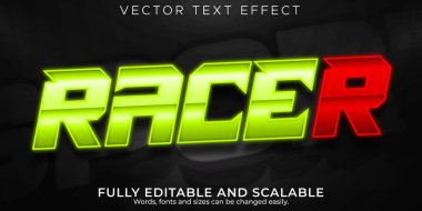 Hızlı yarış metin efekti, düzenlenebilir hızlı ve spor metin biçimi