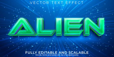 Uzaylı metin efekti, düzenlenebilir UFO ve uzay metin biçimi