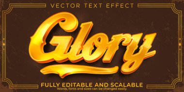 Glory Golden metin efekti, düzenlenebilir lüks ve zengin metin tarzı