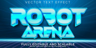 Robot metin efekti, düzenlenebilir geleceksel ve retro metin biçimi