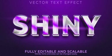 Metalik parlak metin efekti, düzenlenebilir lüks ve zarif metin ambarı