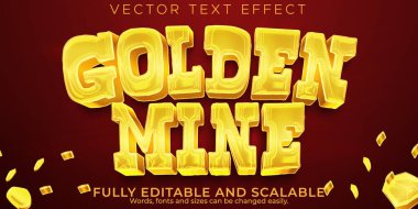 Altın madeni metin efekti, düzenlenebilir batı ve klasik metin biçimi
