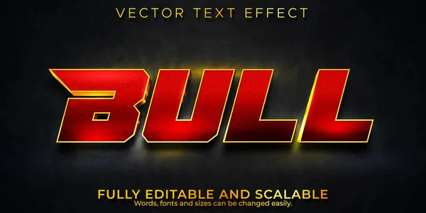Bulletext Effekt Editierbarer Metallischer Und Glänzender Textstil — Stockvektor