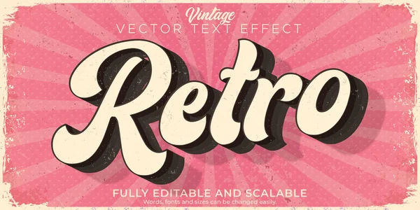 Retro Retro Textový Efekt Upravitelný Styl Let — Stockový vektor