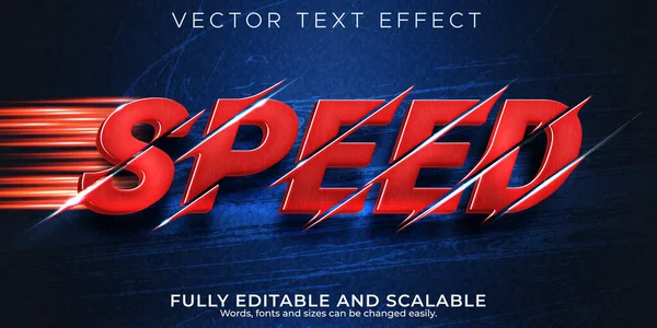 Rychlost Závodní Text Efekt Upravitelný Rychle Sportovní Styl Textu — Stockový vektor