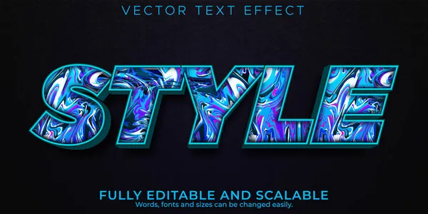 Style Effet Texte Moderne Sport Modifiable Style Texte Luxe — Image vectorielle