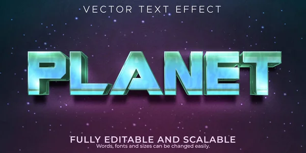 Planet Galaxy Text Effect Editable Esport Gamer Text Style — Stock Vector