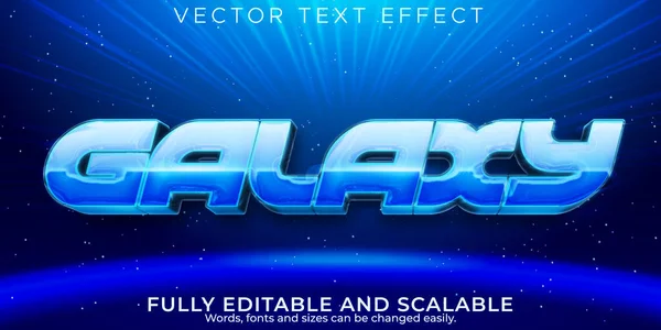Efeito Texto Galaxy Espaço Editável Estilo Texto Retro — Vetor de Stock
