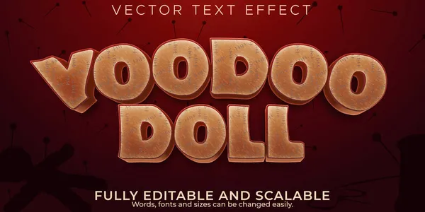 Voodoo Halloween Tekst Effect Bewerkbare Eng Heks Tekst Styl — Stockvector