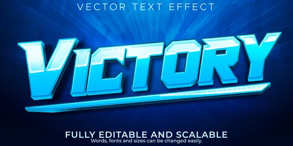 Efecto Texto Deportivo Victorioso Estilo Texto Editable Esport Gamer — Archivo Imágenes Vectoriales