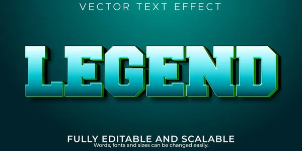 Legend Sport Text Effect Editable Football Champion Text — Stock Vector