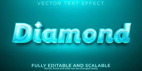 Diamond Luxury Text Effect Edited Shining Text Styl — стоковый вектор