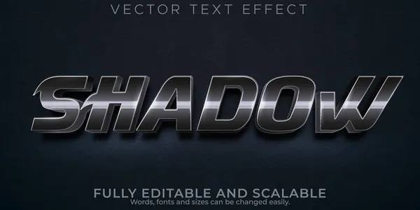 Editable Text Effect Shadow Sword Knight Font Style — Stock Vector