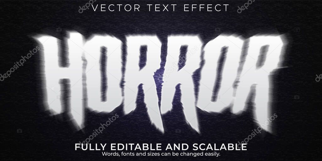 Horror text effect, editable scary and monster text style