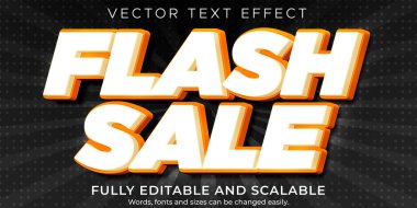 Flash Satış metin efekti, düzenlenebilir indirim ve metin biçimi