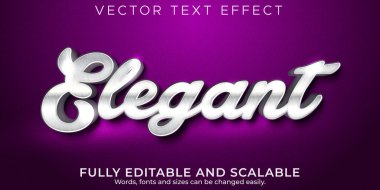 Düzenlenebilir metin efekti, zarif gümüş metin biçimi