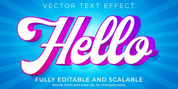 Приємний Текстовий Ефект Мультфільму Змінений Комікс Смішний Стиль Тексту — стоковий вектор