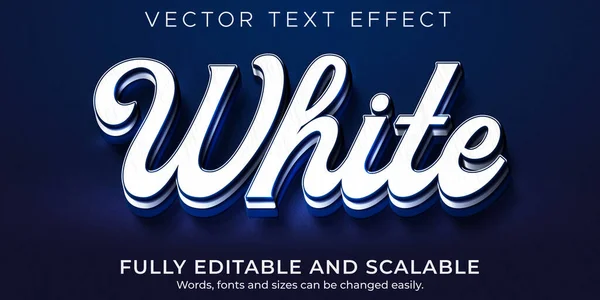 Weiß Blauer Texteffekt Editierbares Prestige Und Branding Textstyl — Stockvektor