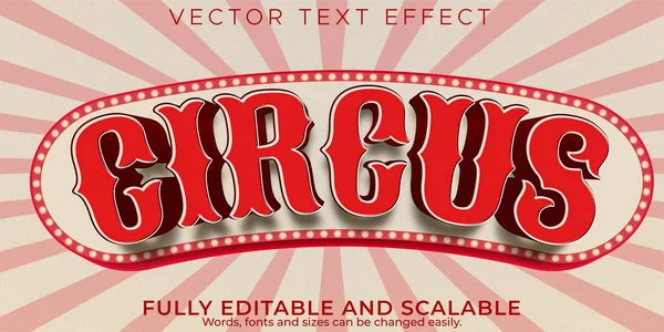Bewerkbaar Teksteffect Vintage Circusstijl — Stockvector