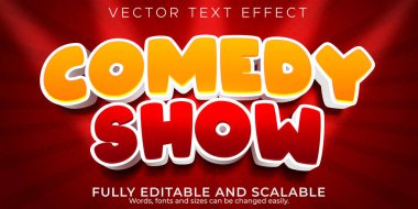 Komedi metin efektini göster; düzenlenebilir komik ve komik metin biçimi