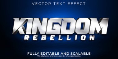 Krallık metin efekti, düzenlenebilir metalik ve parlak metin biçimi