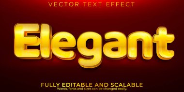 Altın kraliyet metin efekti, düzenlenebilir parlak ve zengin metin tarzı