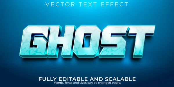 Ghost Sport Teksteffect Bewerkbare Gaming Speler Tekststijl — Stockvector