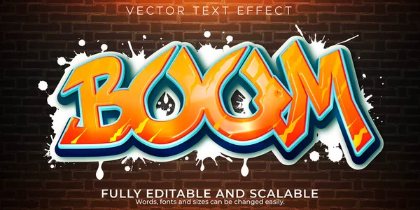 Graffiti Texteffekt Editierbares Spray Und Street Text Stil — Stockvektor