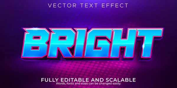 Esport Teksteffect Aanpasbaar Spel Neon Tekststijl — Stockvector