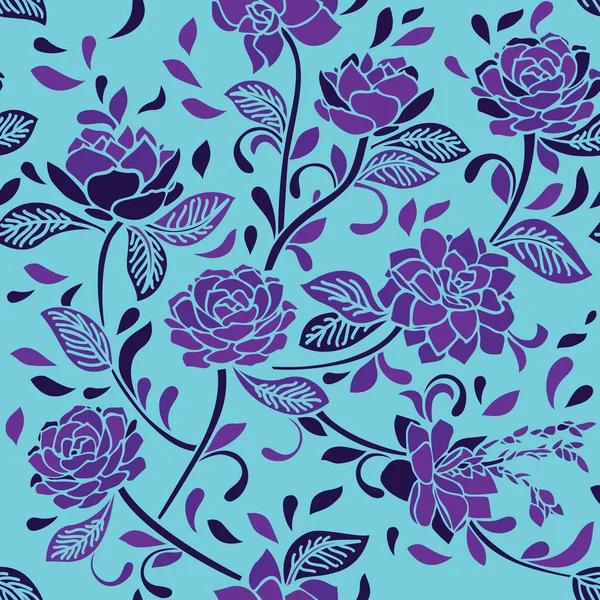 Rose Bouquet Modern Pattern Vintage Feel Seamless Pattern Great Spring — Stock Vector