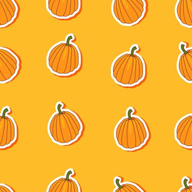  Balkabağı deseni. Cadılar Bayramı için balkabağı ile vektör deseni.