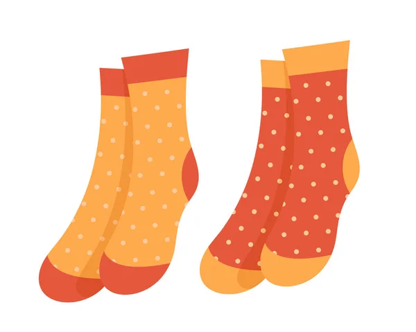 一套袜子A Set Socks Polka点袜子病媒秋季图片 — 图库矢量图片