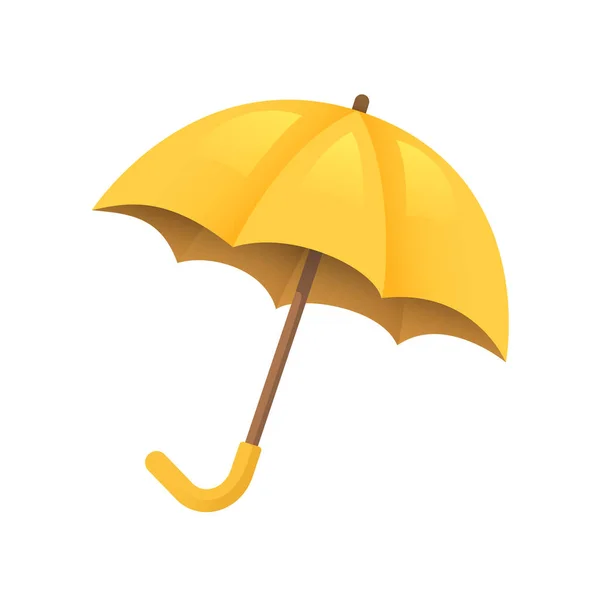 Parasol Żółty Parasol Wektorowy Izolowany Białym Tle — Wektor stockowy