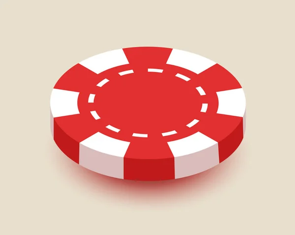 Chip Kars Macht Een Chip Voor Gokken Vector Illustratie — Stockvector