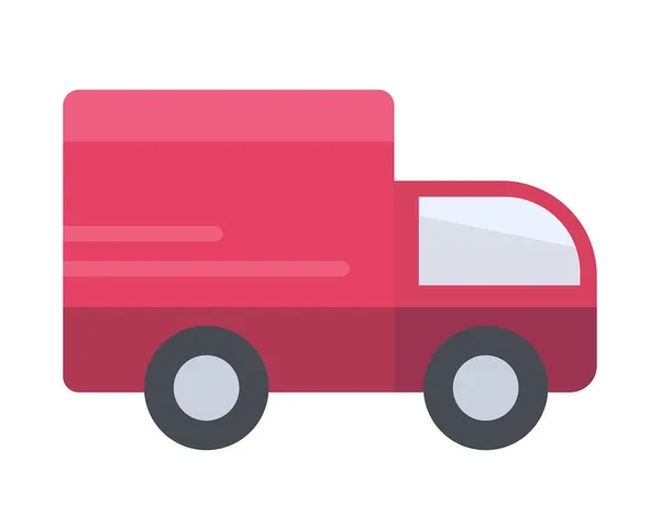 Φορτηγό Κόκκινο Διάνυσμα Εικονίδιο — Διανυσματικό Αρχείο