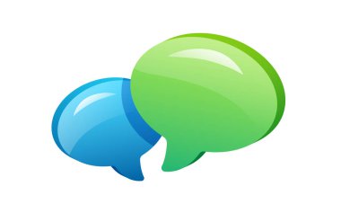 Konuşma balonu. 3D konuşma balonu. Diyalog bulutları. Gri arkaplanda vektör iklimi izole edildi.