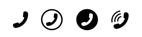Иконки Телефонов Установлены Черные Иконки Ветра Белом Фоне — стоковый вектор