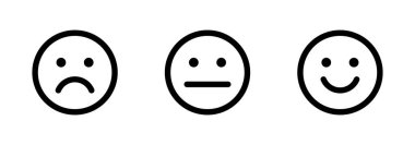 Puanlama ölçeği ya da duygu simgesi şeklinde acı ölçeği. Beyaz arkaplanda vektör ortamı izole edildi.