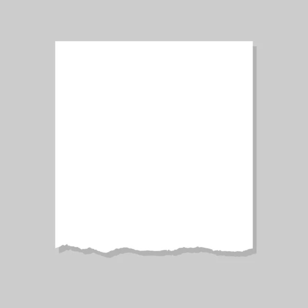 Notizbuchseite Zerrissene Blätter Papier Vektor Cliparts Isoliert Auf Grauem Hintergrund — Stockvektor