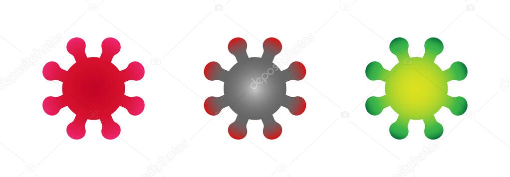 Covid 19. Coronavirus infection color icon. Vector clipart isolated on white background.