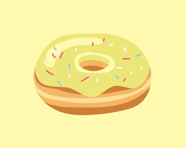 Donut Donut Doodle Desenhos Animados Donut Doce Desenhado Mão Clipart — Vetor de Stock