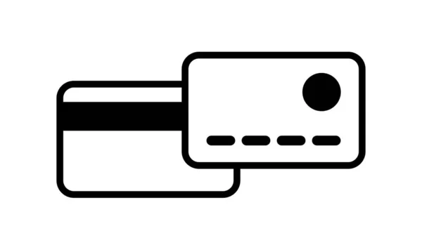 Icône Carte Crédit Illustration Vectorielle Isolée Sur Fond Blanc — Image vectorielle