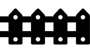 Çit. Kusursuz çitler. Beyaz arkaplanda vektör ortamı izole edildi.