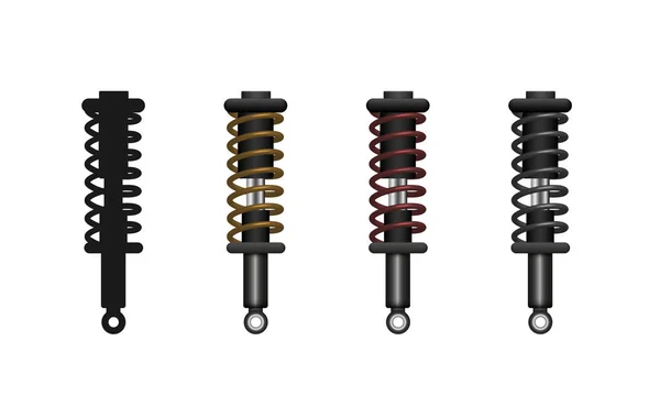 Strut Shock Absorber Rear Shock Absorber Vector Realistic Clipart Isolated — ストックベクタ
