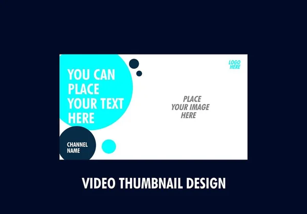 Blauwe Kleur Van Video Thumbnail Ontwerp — Stockvector