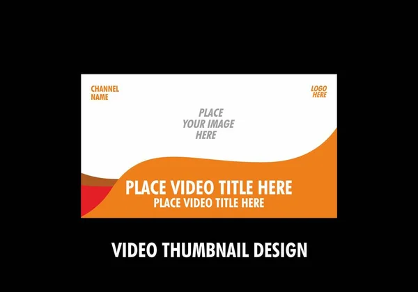 Kleurrijke Grafische Van Video Thumbnail Design — Stockvector