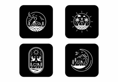 Kamp tasarımının çizgi çizimi