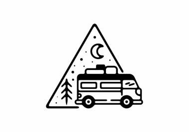 Kamp tasarımının çizgi çizimi