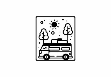 Kamp tasarımının çizgi çizimi